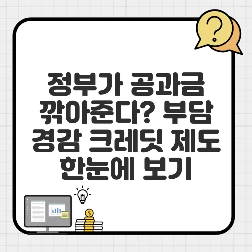 정부가 공과금 깎아준다? 부담 경감 크레딧 제도 한눈에 보기