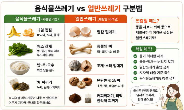 음식물쓰레기 냄새 안 나게 하는 방법|여름철 악취·초파리 줄이는 관리법