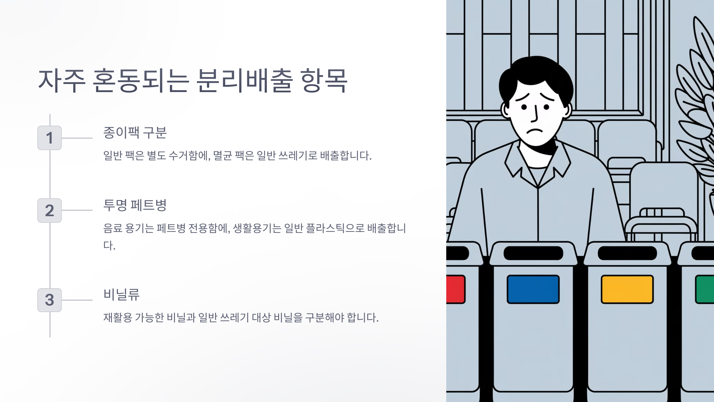 분리 수거 규정 요약
