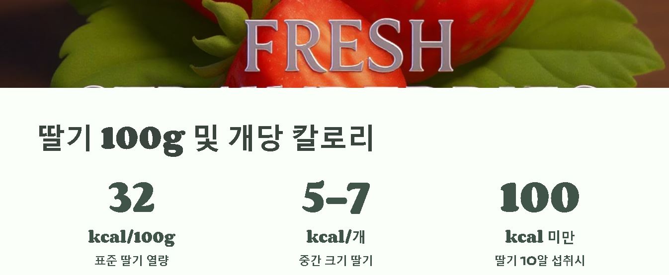 딸기 칼로리