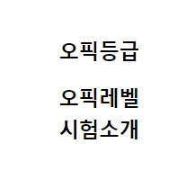 오픽 등급 레벨과 오픽 시험 소개