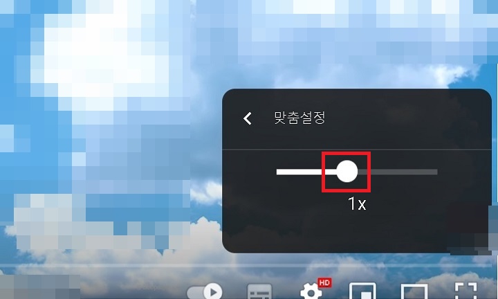 속도조절 바 보임