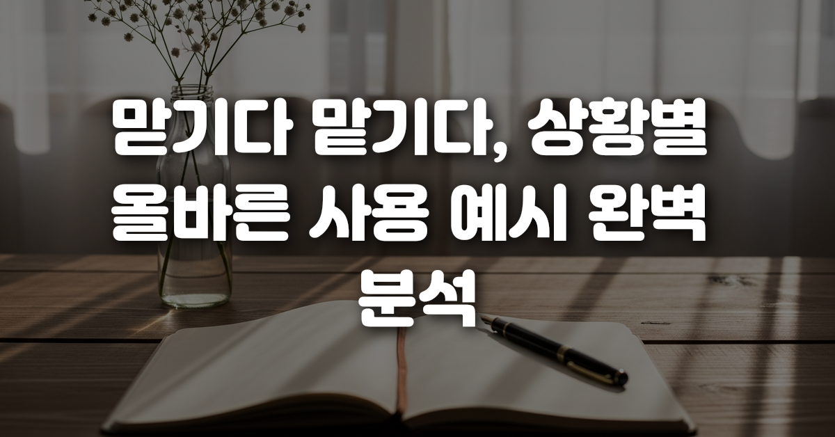 02-맏기다_맡기다_상황별_올바른_사용_예시_완벽_분석