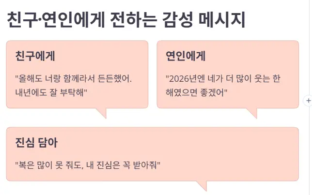 친구 연인 메시지