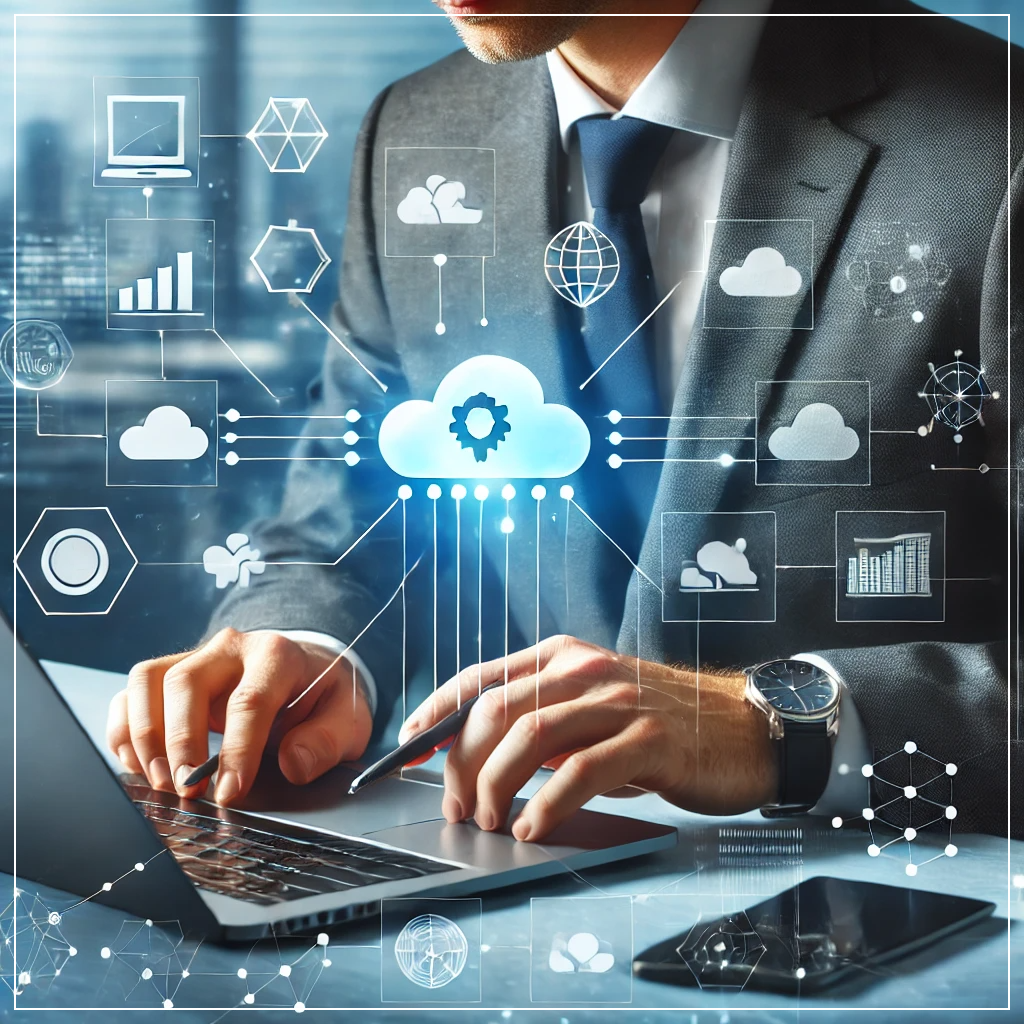 클라우드 서비스를 활용하는 비즈니스 전문가, 데이터 연결 시각화