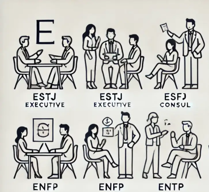 MBTI 성격 유형 분류하기 M.B.T.I 4가지 유형
