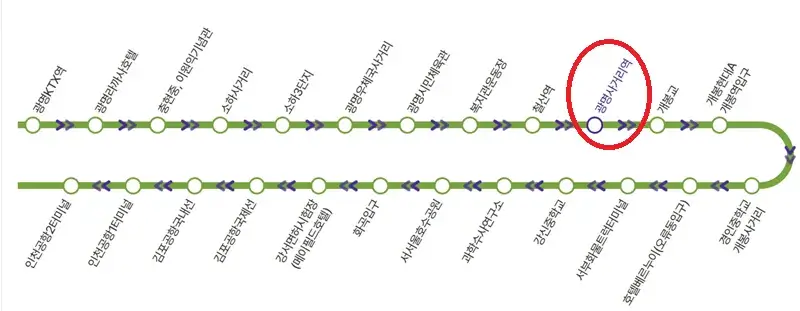 광명사거리역 인천공항 공항버스 노선