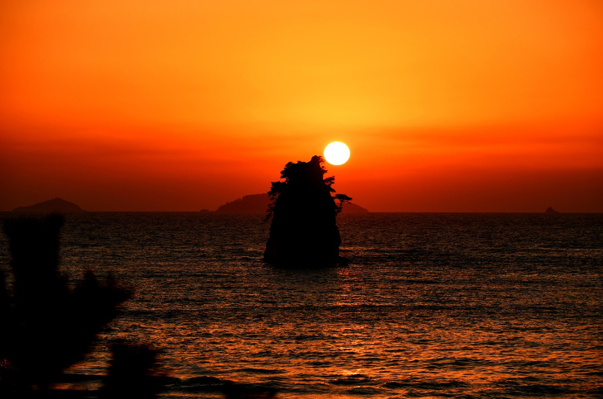 일몰 꽃지해수욕장