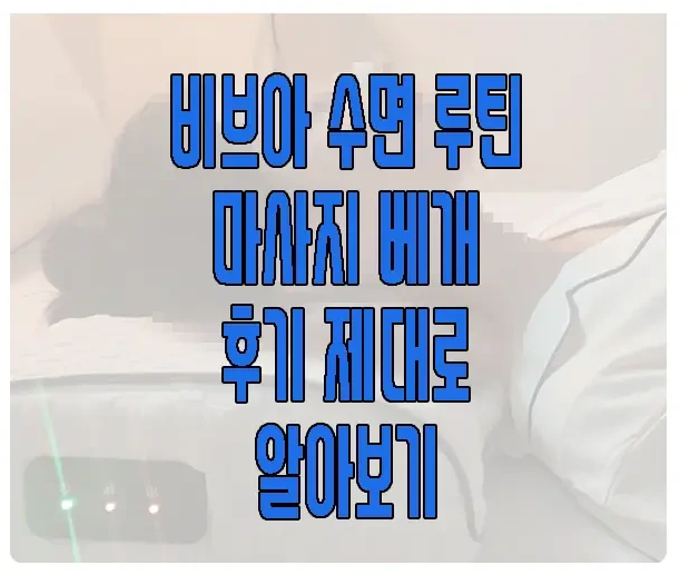 비브아 수면 루틴에 관한 글 보러 가기 링크 사진