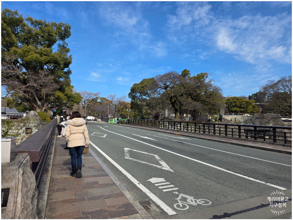 사쿠라마치에서 구마마토성까지 걸어가는 길