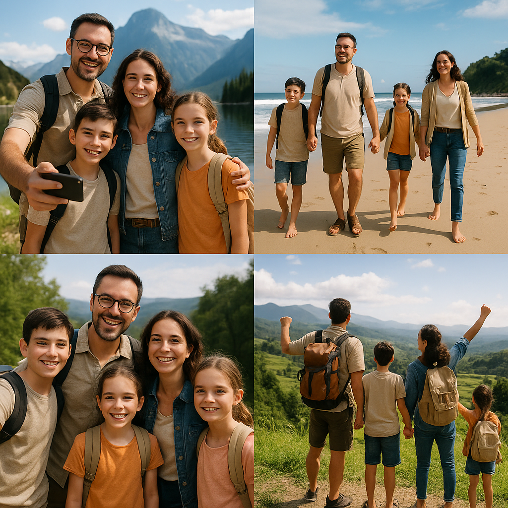 가족 여행 사진