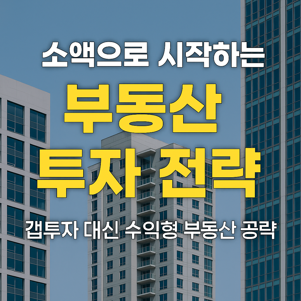 2030을 위한 소액 부동산 투자 전략: 갭투자 대신 실속형 수익형 부동산 공략법