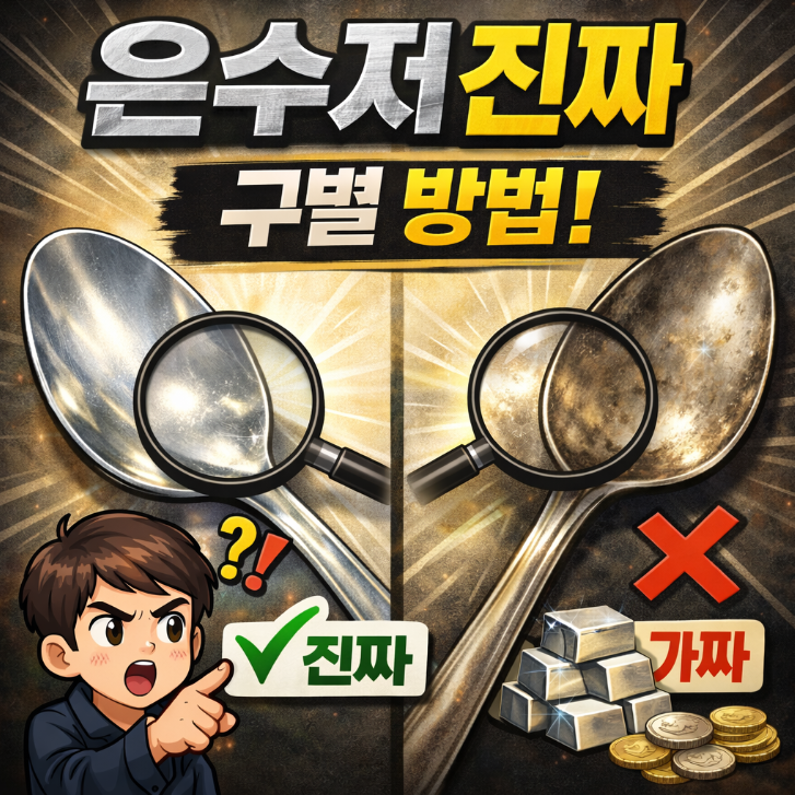 은수저 진짜 가짜 구별 방법 (집에서 1분만에 확인하기)