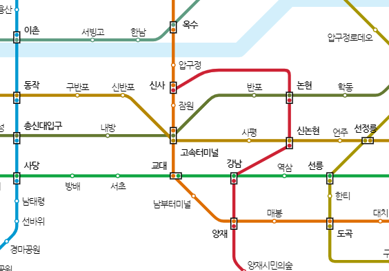 서울 지하철 노선도 크게보기