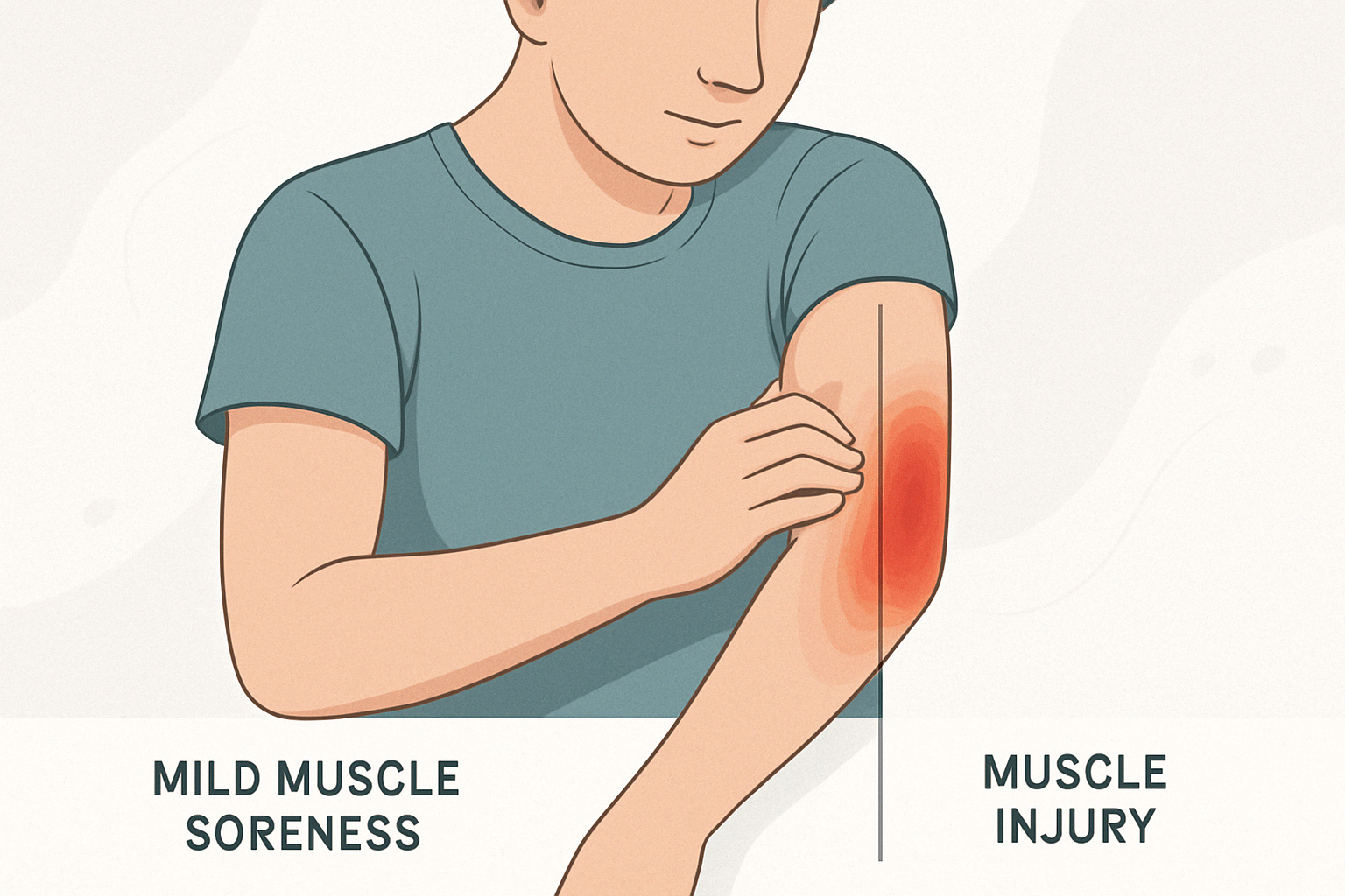 한 사람이 팔을 부드럽게 마사지하는 모습