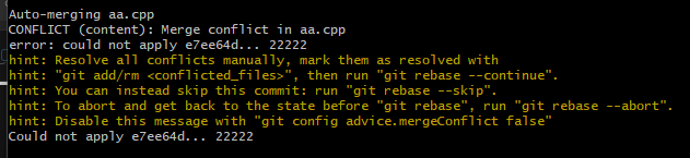 Git commit 순서 변경 충돌