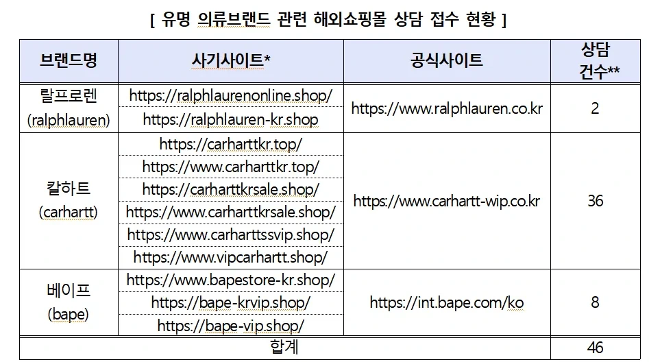 🆘 [의류 사칭쇼핑몰 구별법] (SNS광고&amp;#44; 브랜드사칭&amp;#44; 피해예방)