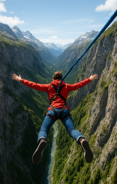 오스트리아에서 즐기는 번지 점프 체험 관련 이미지