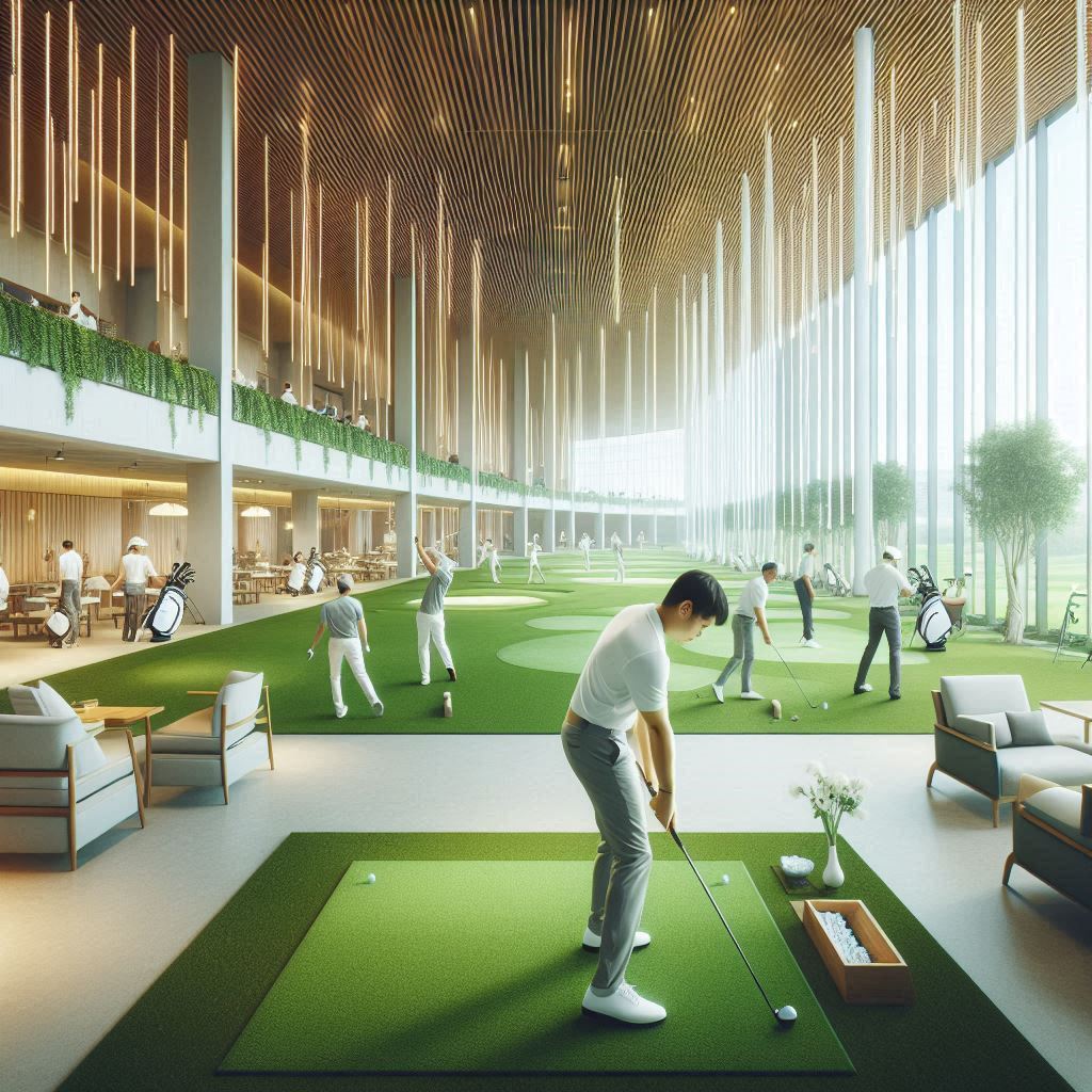실내골프연습장 배경