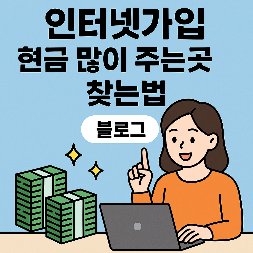 인터넷가입 현금많이 주는곳 찾는법
