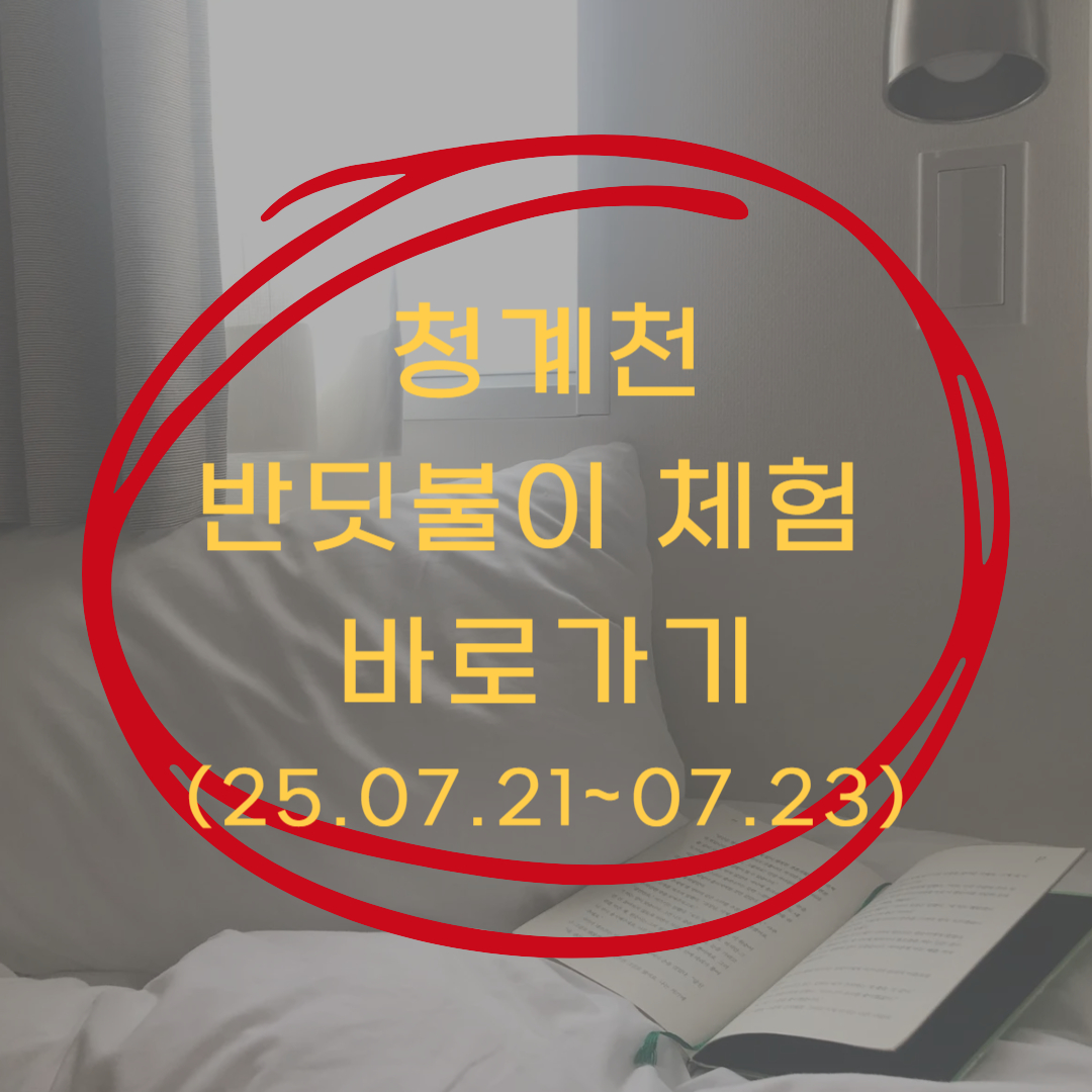 청계천 반딧불이 체험 바로가기 ▶▶ (청계천 여름 프로젝트 반딧불이)