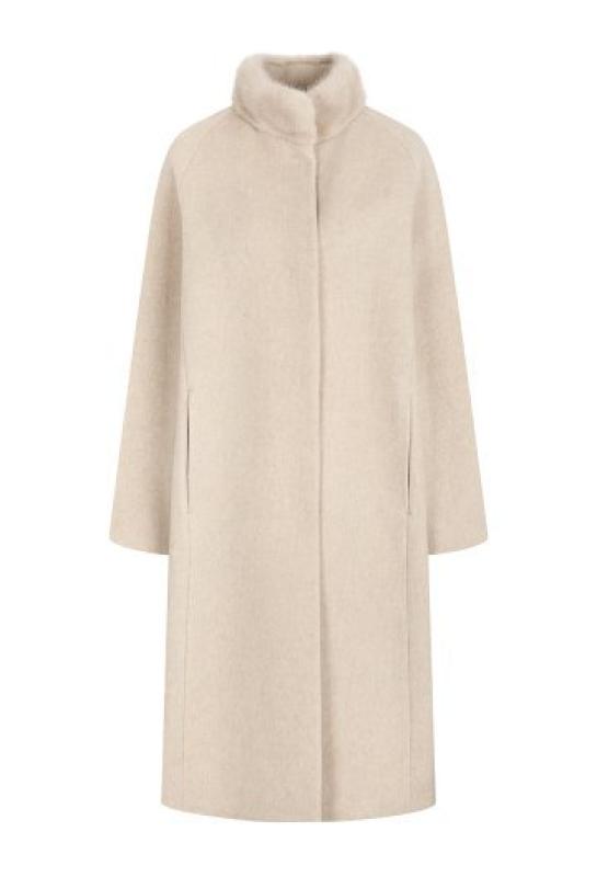 아이잗바바 밍크넥 울 캐시미어 코트 BMBA0CT86