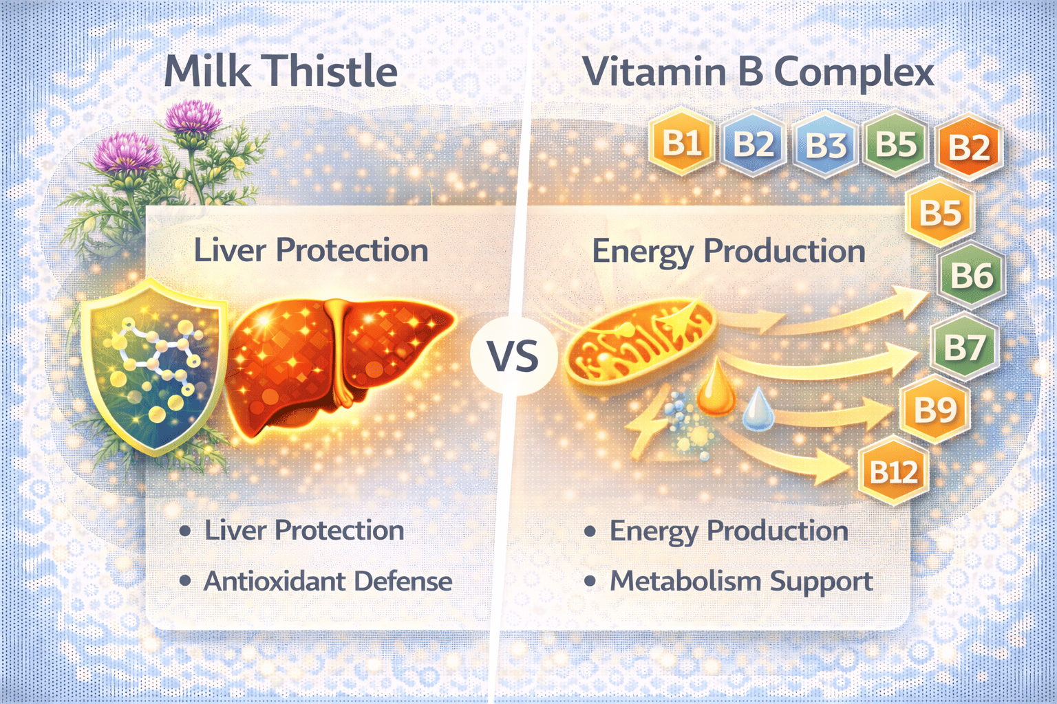 밀크씨슬과 비타민B군의 차이점