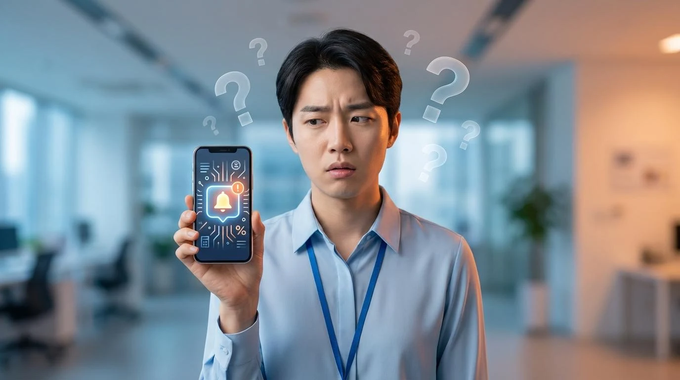 종합소득세 신고 대상자 여부를 고민하는 직장인 일러스트