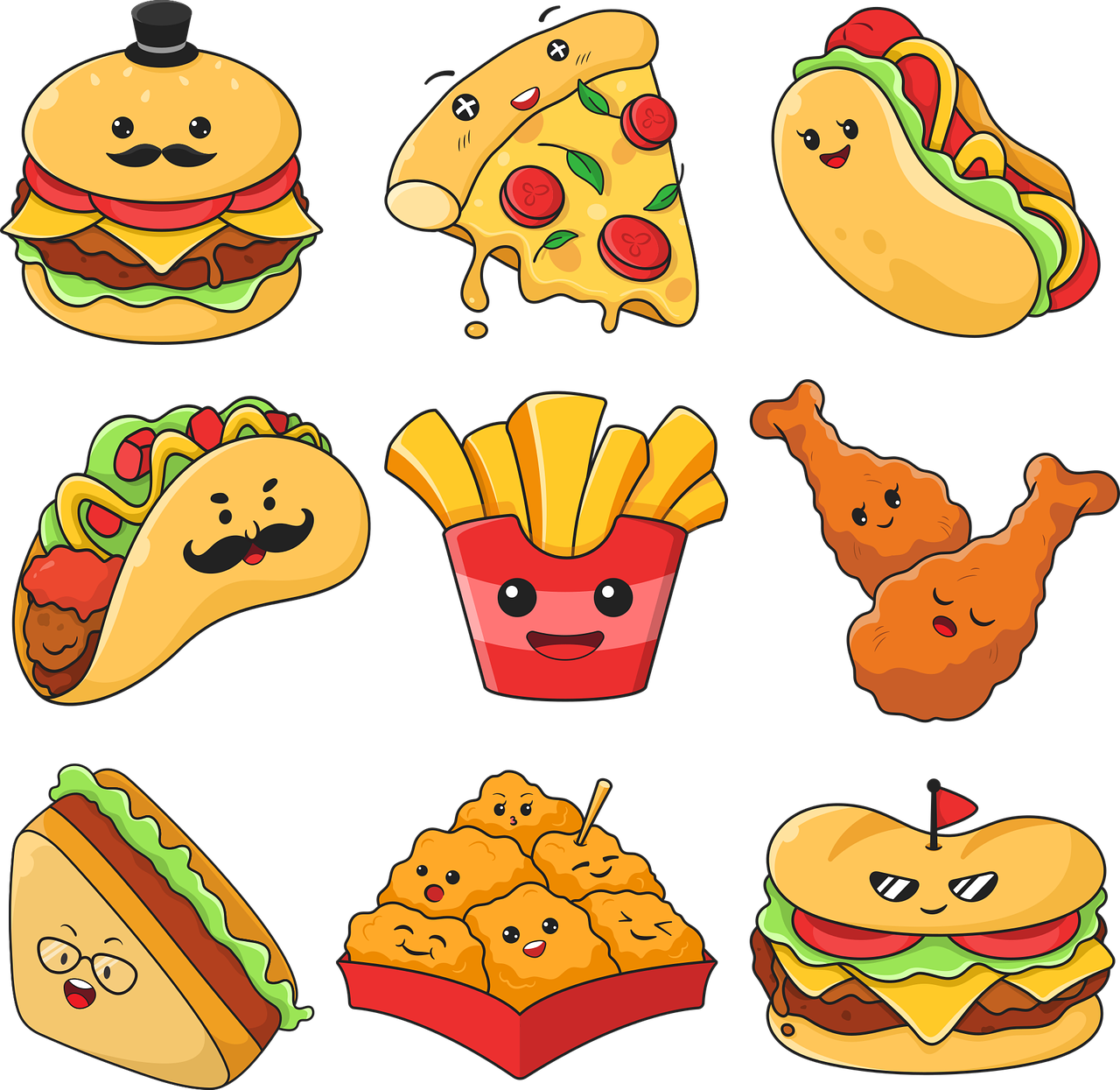 junk food and cosmetics