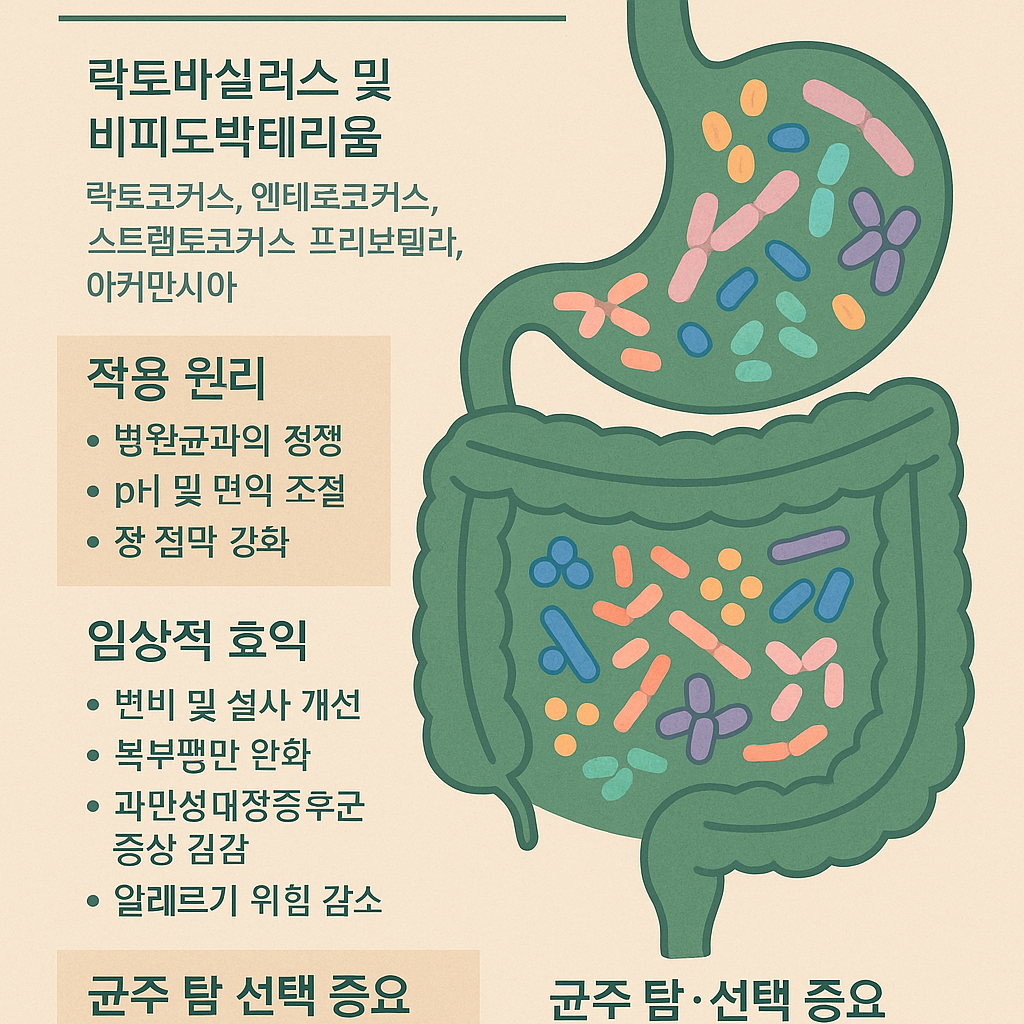 유산균 종류와 건강 효과 관련 사진