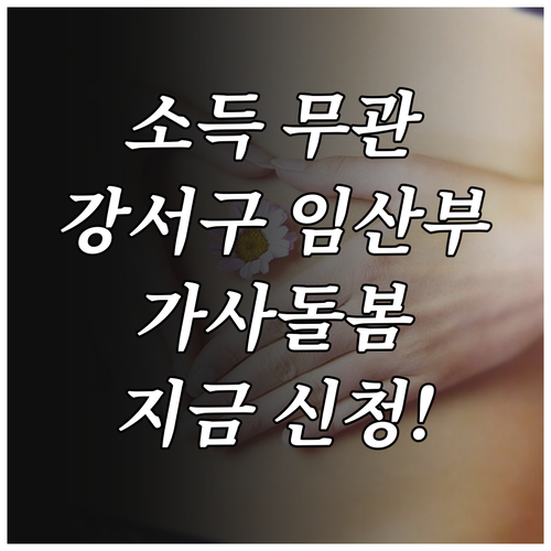 소득 무관 2025 강서구 임신부 가..