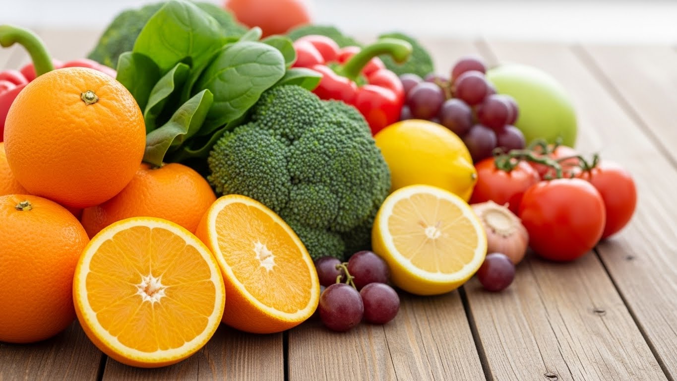 감기에 필요한 채소 야채 그리고 과일들