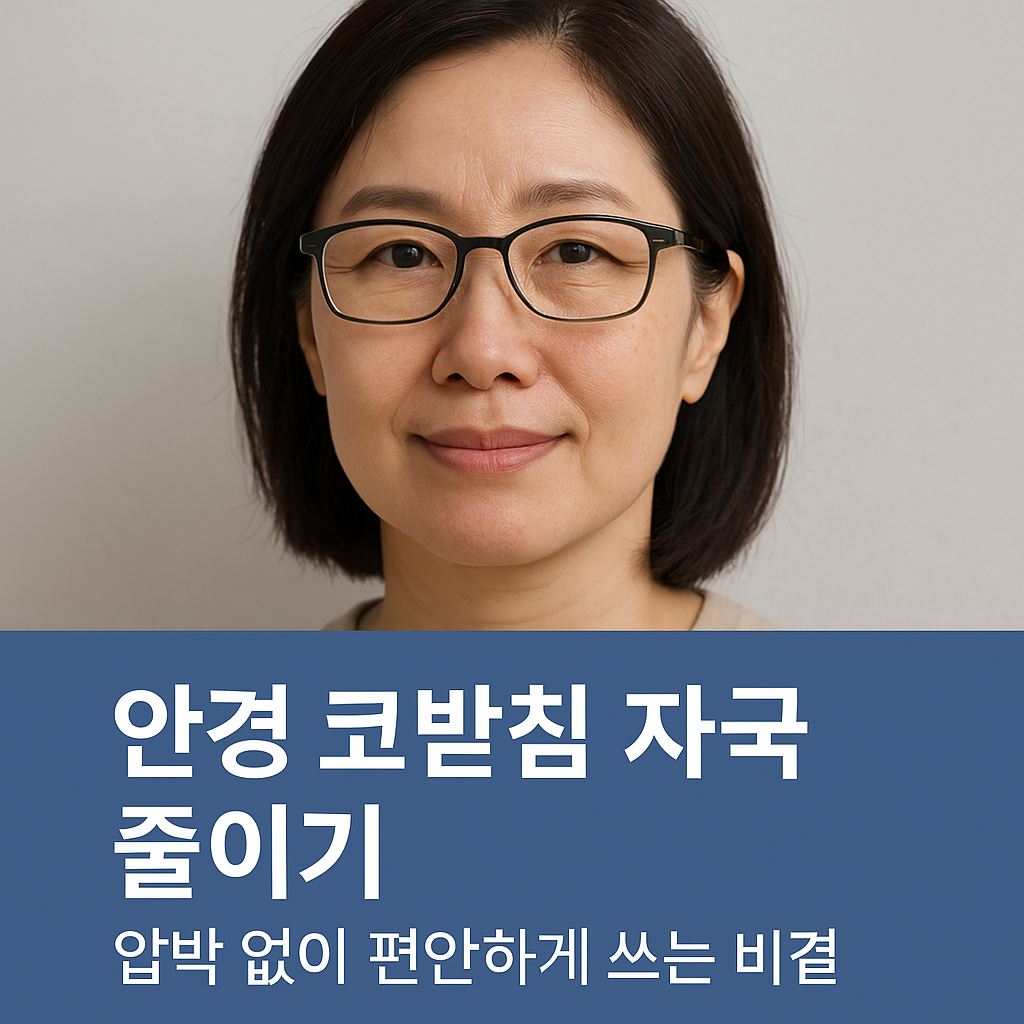 안경 코받침 자국 줄이는 법