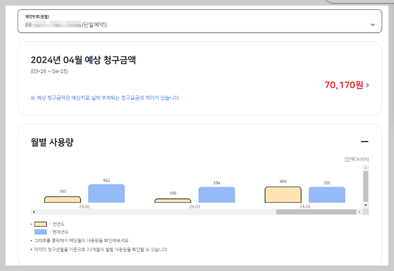 전기요금 조회