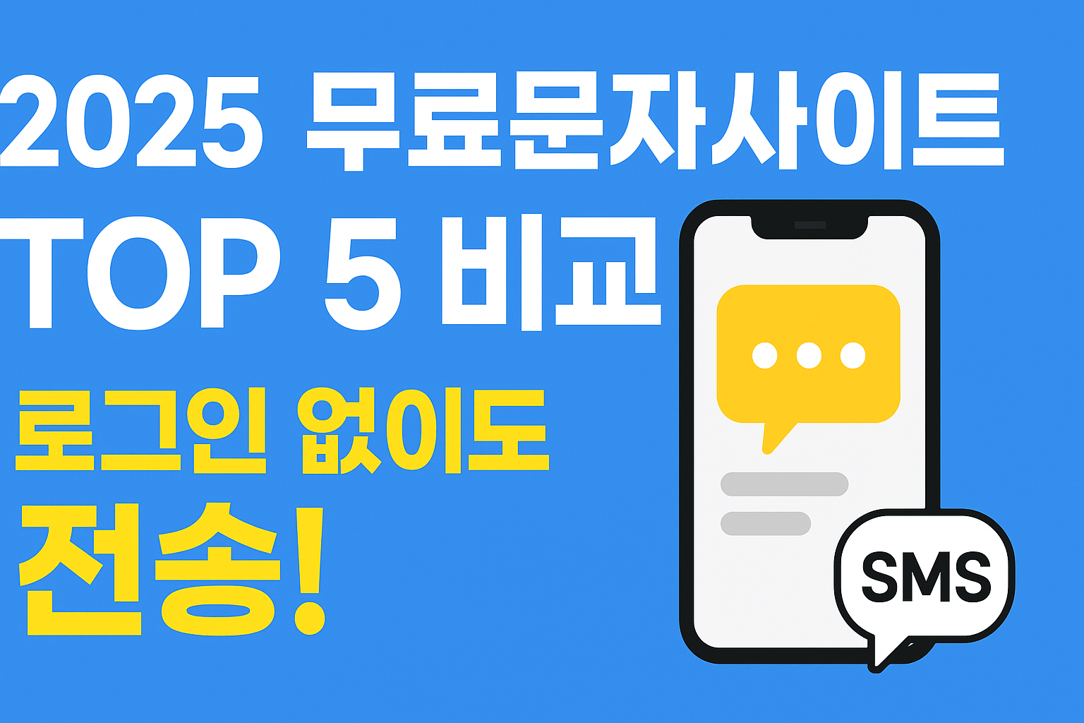 2025 무료문자사이트 TOP 5 비교: 로그인 없이도 전송 가능한 곳