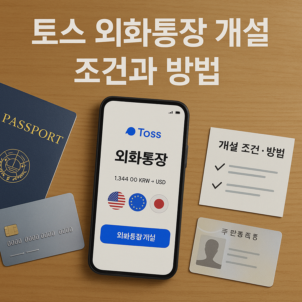 토스 외화통장 개설조건과 방법