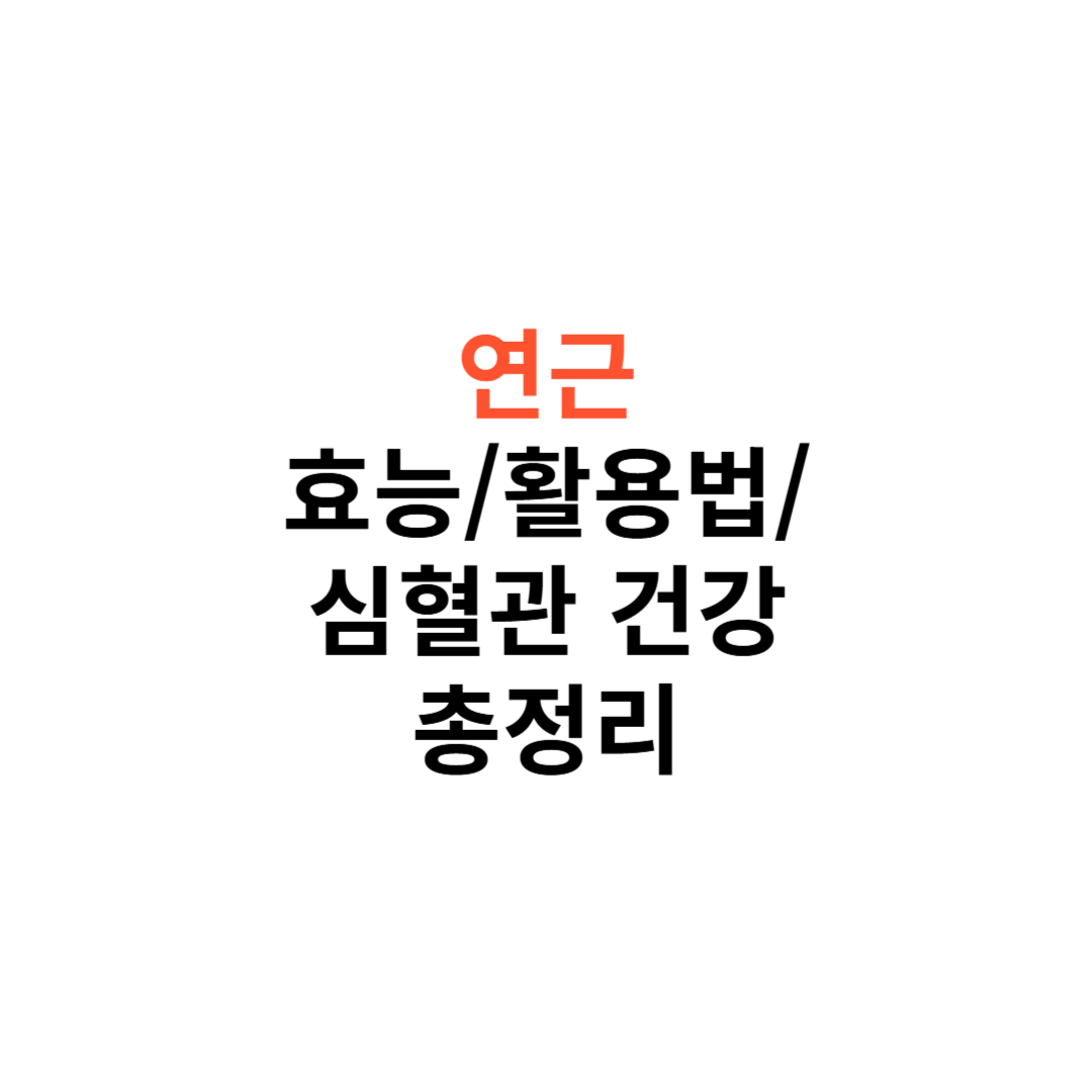 연근의 효능