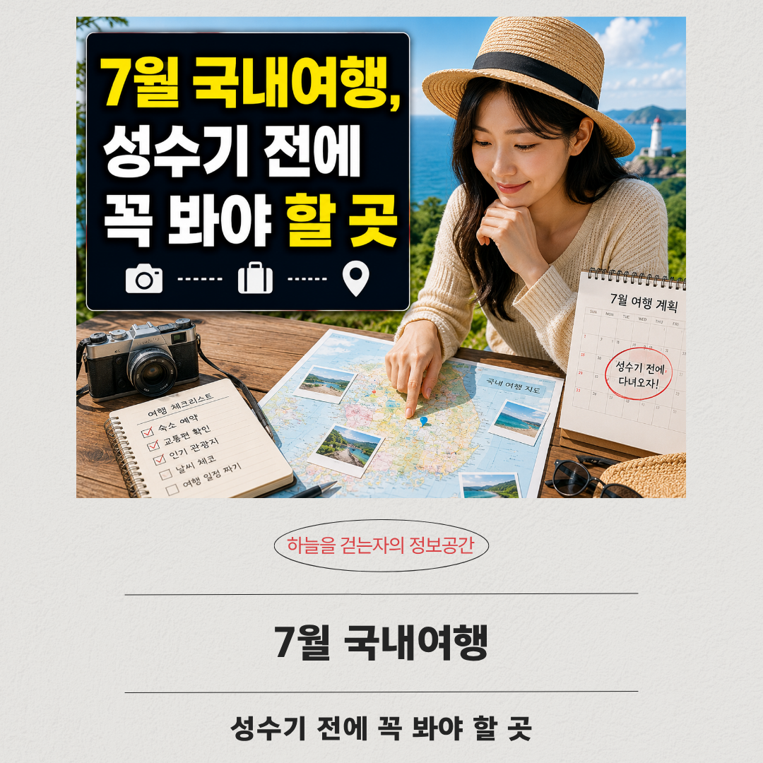 7월 국내여행, 성수기 전에 꼭 봐야 할 곳