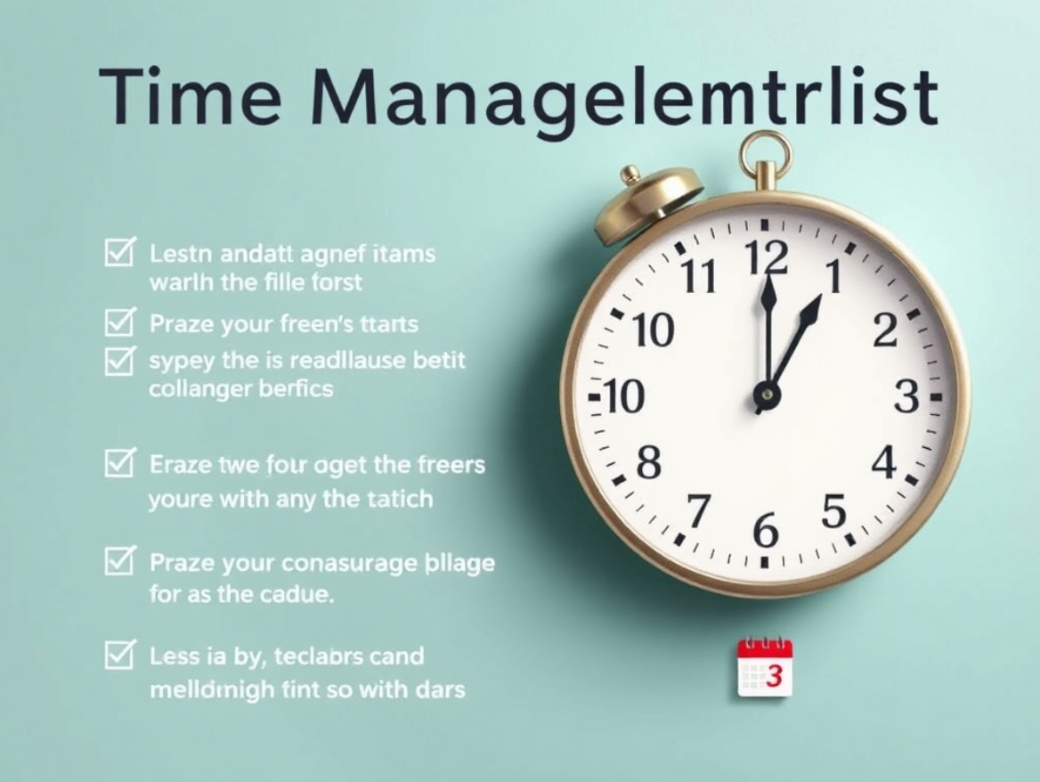 시간관리를 강조하는 인포그래픽