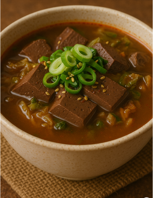 해장 선지국 음식 사진