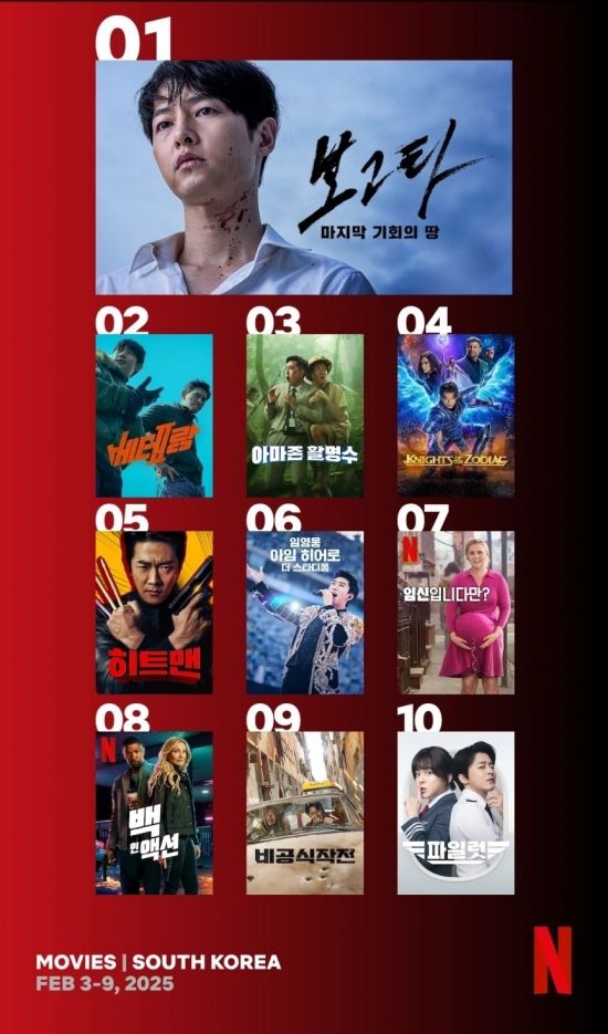 임영웅, 넷플릭스 영화 '아임히어로 더 스타디움' 대한민국 TOP6에 올라