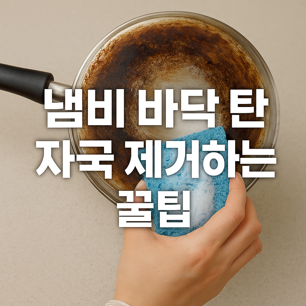 냄비 바닥 탄 자국 제거하는 꿀팁