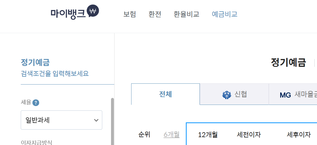 정기 예금 금리 가장 높은곳 총정리 이율 비교