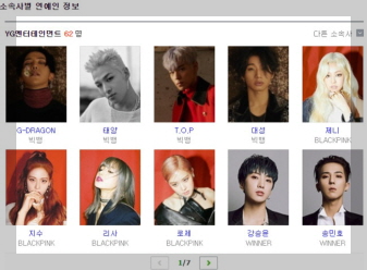 와이지엔터테인먼트 기업 이미지