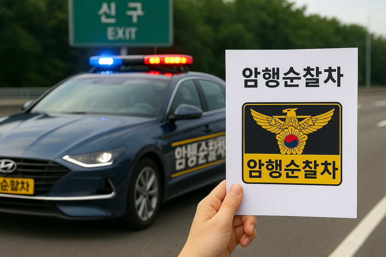 암행 순찰차 단속 관련 이미지