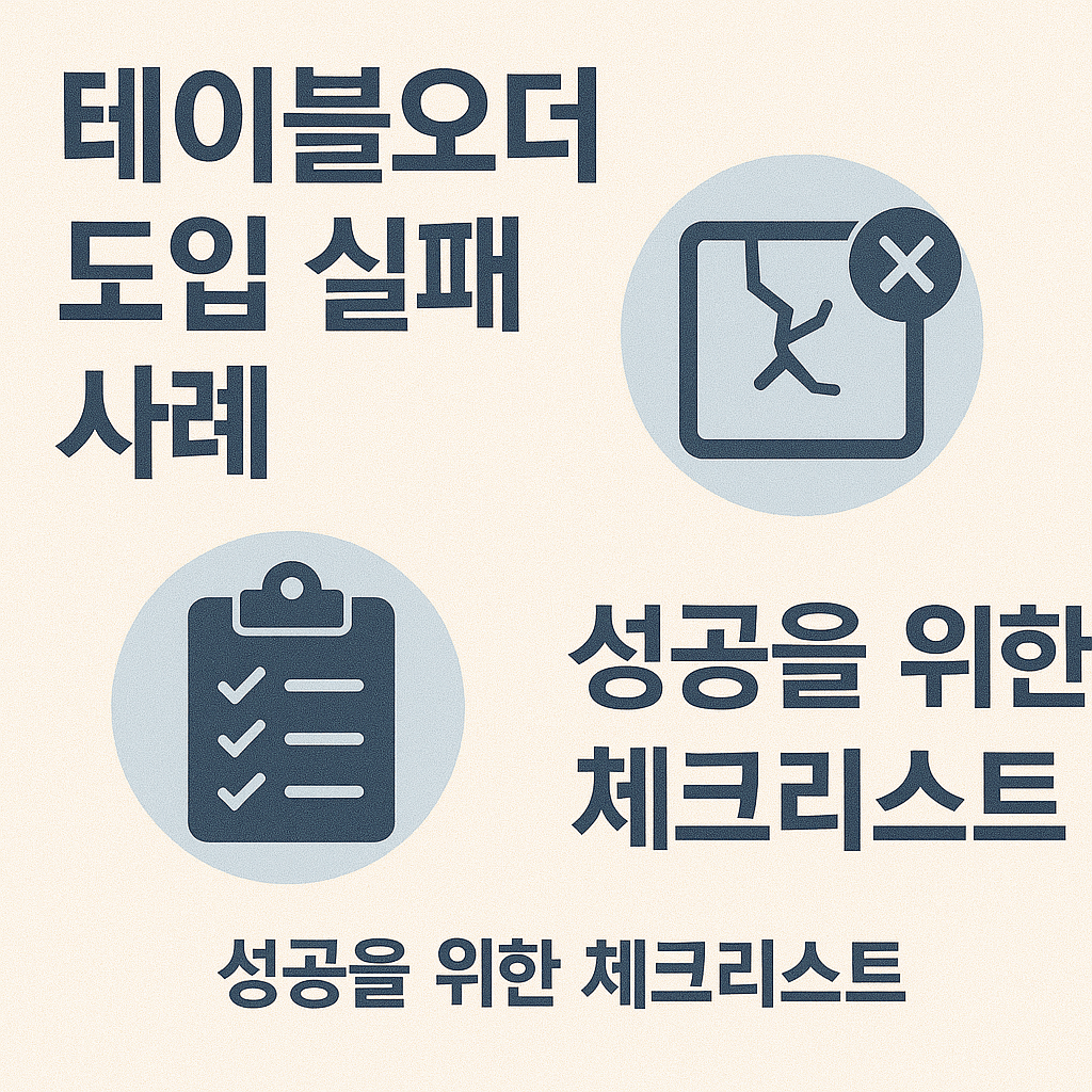 테이블오더 도입 실패 사례와 성공을 위한 체크리스트