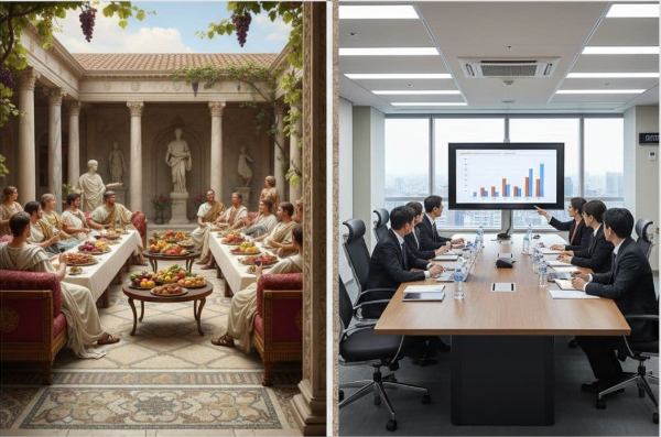 동서양 테이블 매너 중 좌석 배치에 따른 권력에 대해 알어 봅시다.