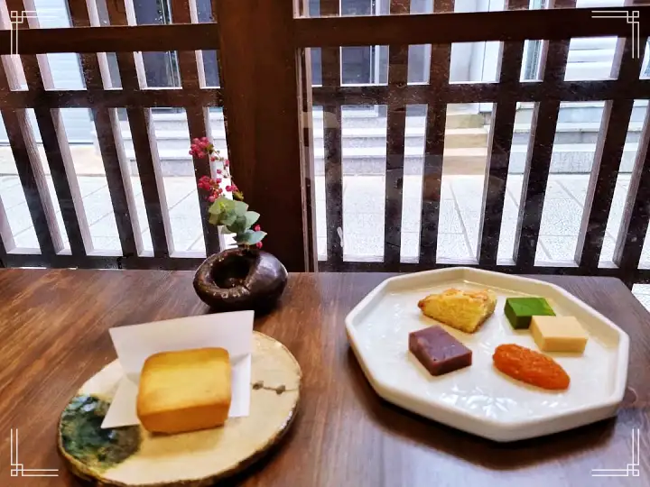 홍차 녹차 당고 양갱 모나카 디저트 특별한 인연이 있는 동양식 찻집 카페 포항 구룡포 일본인 가옥 거리 맛집