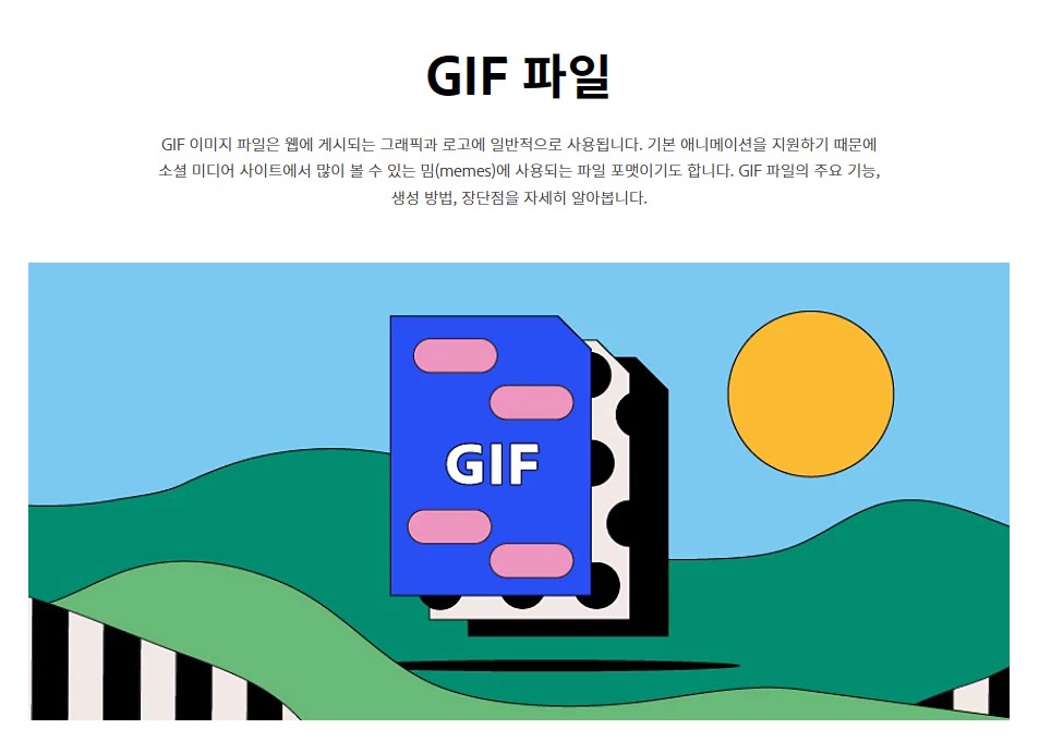 GIF 파일이란? - 출처 Adobe Homepage