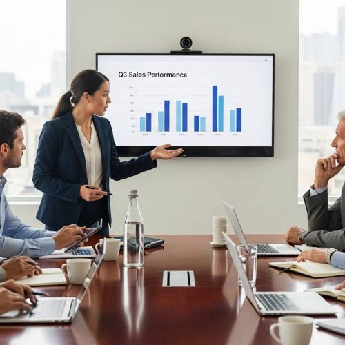 회의하는 사진으로 거버넌스를 예시하는 사진